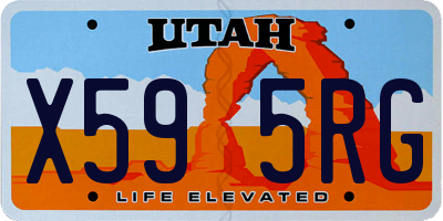 UT license plate X595RG