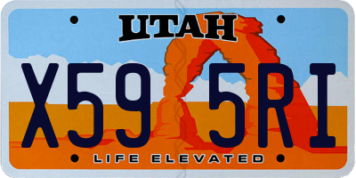 UT license plate X595RI