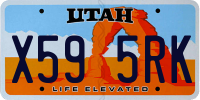 UT license plate X595RK