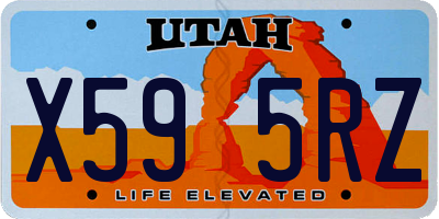 UT license plate X595RZ