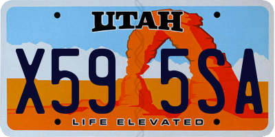 UT license plate X595SA