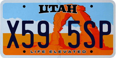 UT license plate X595SP