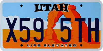 UT license plate X595TH