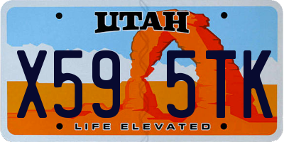 UT license plate X595TK