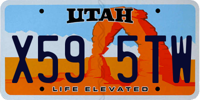 UT license plate X595TW