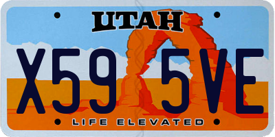 UT license plate X595VE