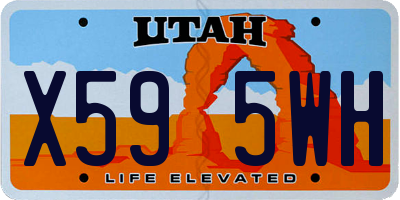 UT license plate X595WH