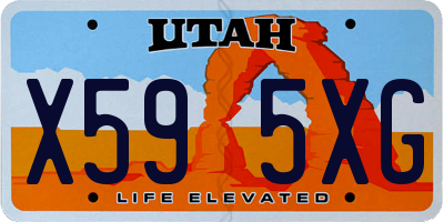 UT license plate X595XG