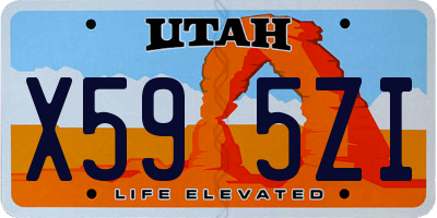 UT license plate X595ZI