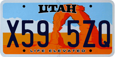 UT license plate X595ZQ