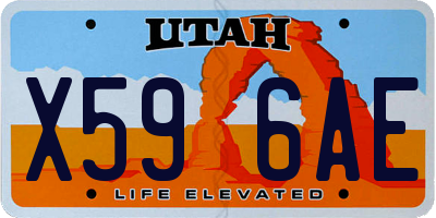 UT license plate X596AE