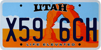 UT license plate X596CH