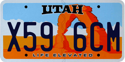 UT license plate X596CM