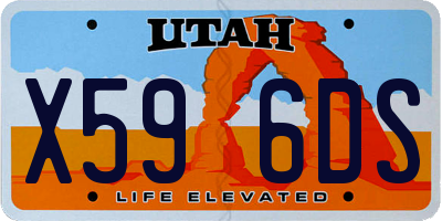 UT license plate X596DS