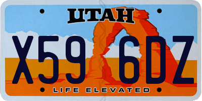 UT license plate X596DZ