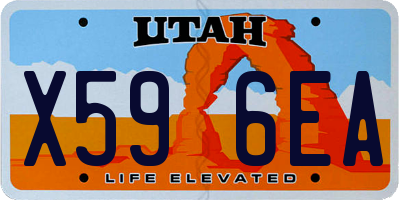 UT license plate X596EA