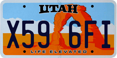 UT license plate X596FI