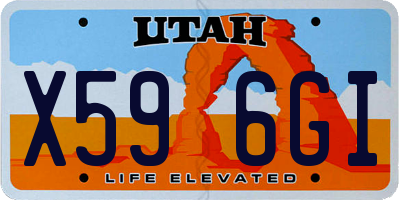UT license plate X596GI