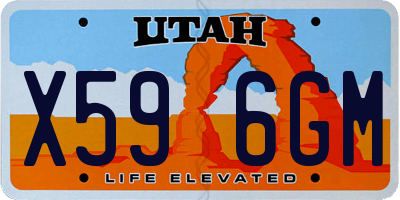 UT license plate X596GM