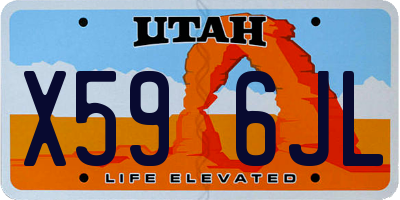 UT license plate X596JL