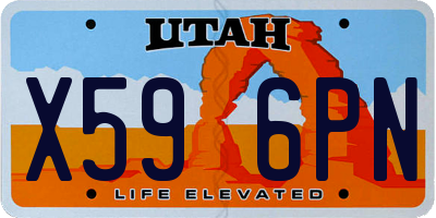 UT license plate X596PN
