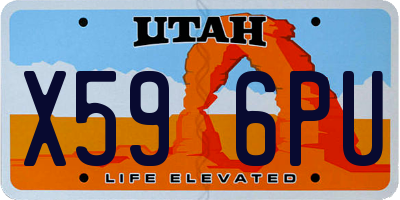 UT license plate X596PU