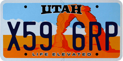 UT license plate X596RP