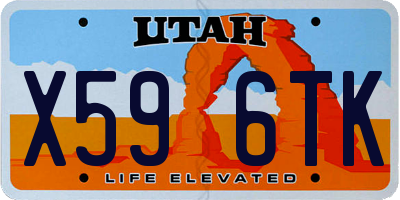 UT license plate X596TK
