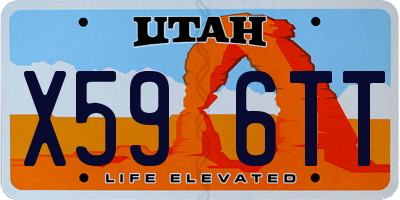 UT license plate X596TT