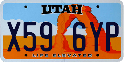 UT license plate X596YP