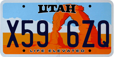 UT license plate X596ZQ