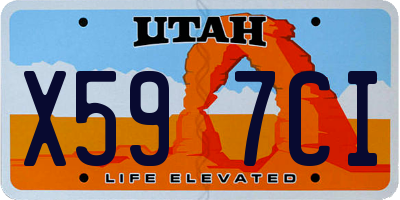 UT license plate X597CI