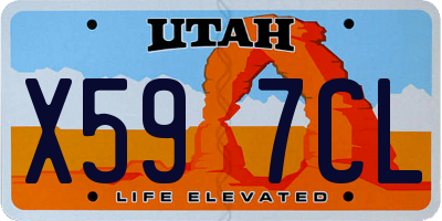 UT license plate X597CL
