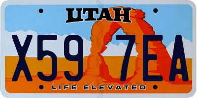 UT license plate X597EA