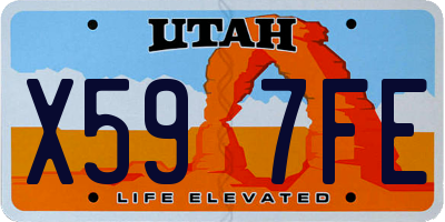 UT license plate X597FE