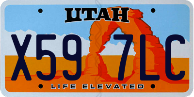 UT license plate X597LC