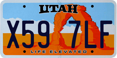 UT license plate X597LF