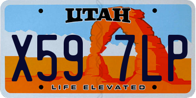 UT license plate X597LP