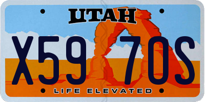 UT license plate X597OS