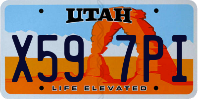 UT license plate X597PI