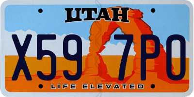 UT license plate X597PO