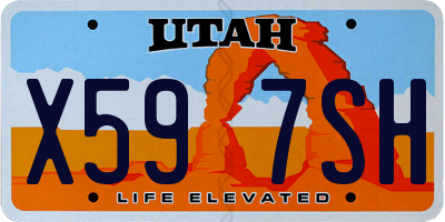 UT license plate X597SH