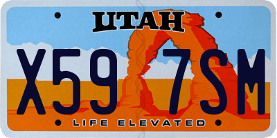 UT license plate X597SM