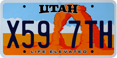 UT license plate X597TH