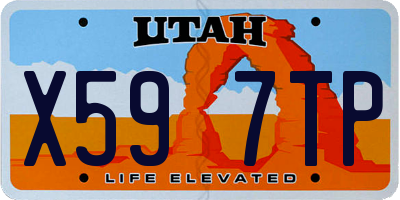 UT license plate X597TP