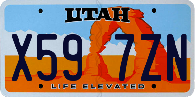UT license plate X597ZN