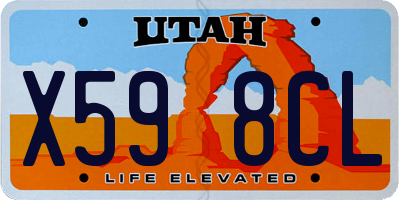UT license plate X598CL