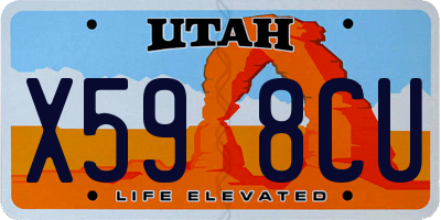 UT license plate X598CU