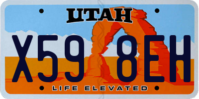 UT license plate X598EH