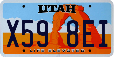 UT license plate X598EI